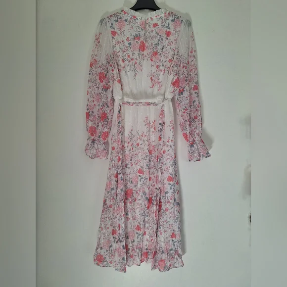 Floral Print Long Sleeve Dress Spring Easter Dress Size M - Picture 8 of 13